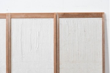 アンティーク建具　昭和初期　片面障子の繊細な組子入り書院戸4枚セット　(R-086104)