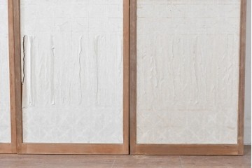 アンティーク建具　昭和初期　片面障子の繊細な組子入り書院戸4枚セット　(R-086104)