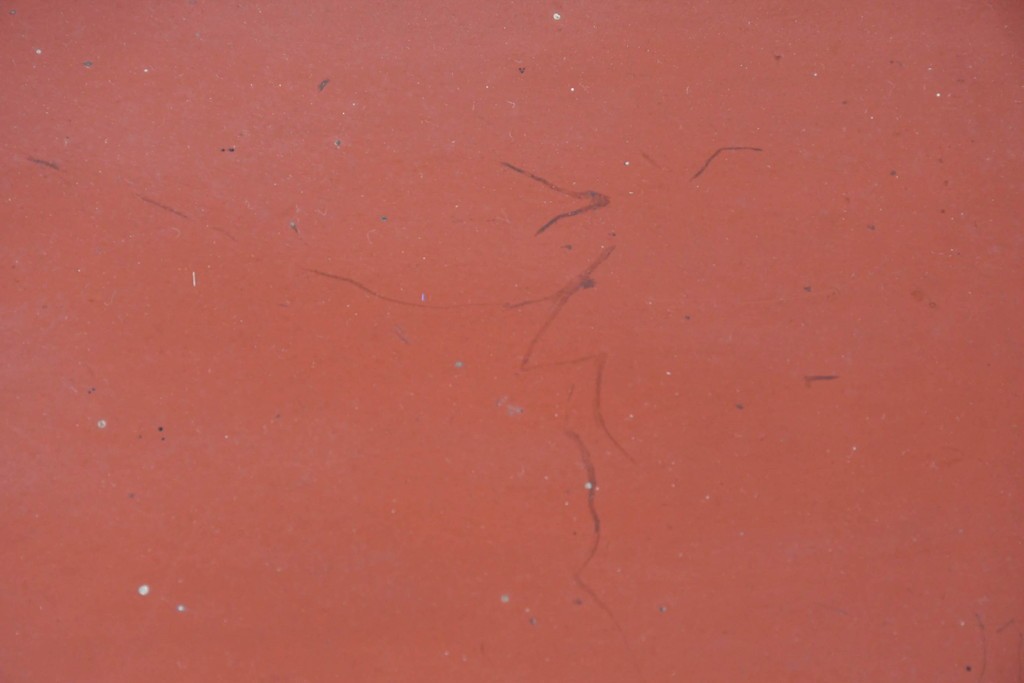 和製アンティーク　明治大正期　茶道具　牡丹の彫刻が施された朱塗りの袋棚　(R-086118)