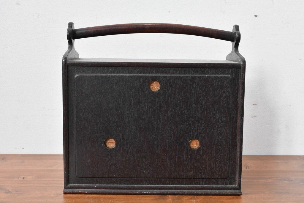 和製アンティーク　落ち着いた色合いですっきりとした印象の無精箱　(R-086119)