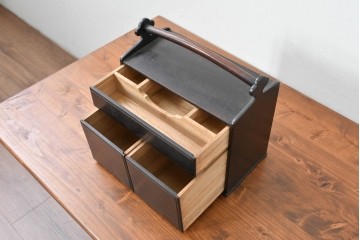 和製アンティーク　落ち着いた色合いですっきりとした印象の無精箱　(R-086119)