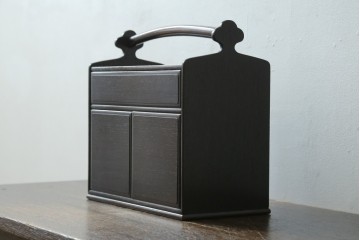 和製アンティーク　唐木　落ち着いた色合いですっきりとした印象の無精箱　(R-086119)