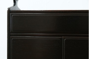 和製アンティーク　唐木　落ち着いた色合いですっきりとした印象の無精箱　(R-086119)