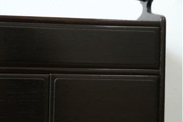 和製アンティーク　唐木　落ち着いた色合いですっきりとした印象の無精箱　(R-086119)