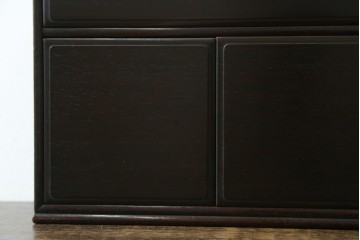 和製アンティーク　唐木　落ち着いた色合いですっきりとした印象の無精箱　(R-086119)