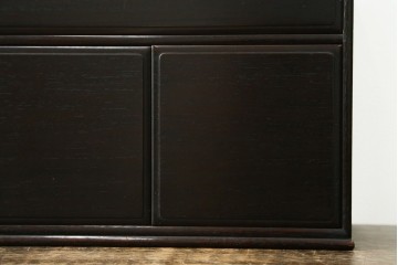 和製アンティーク　唐木　落ち着いた色合いですっきりとした印象の無精箱　(R-086119)