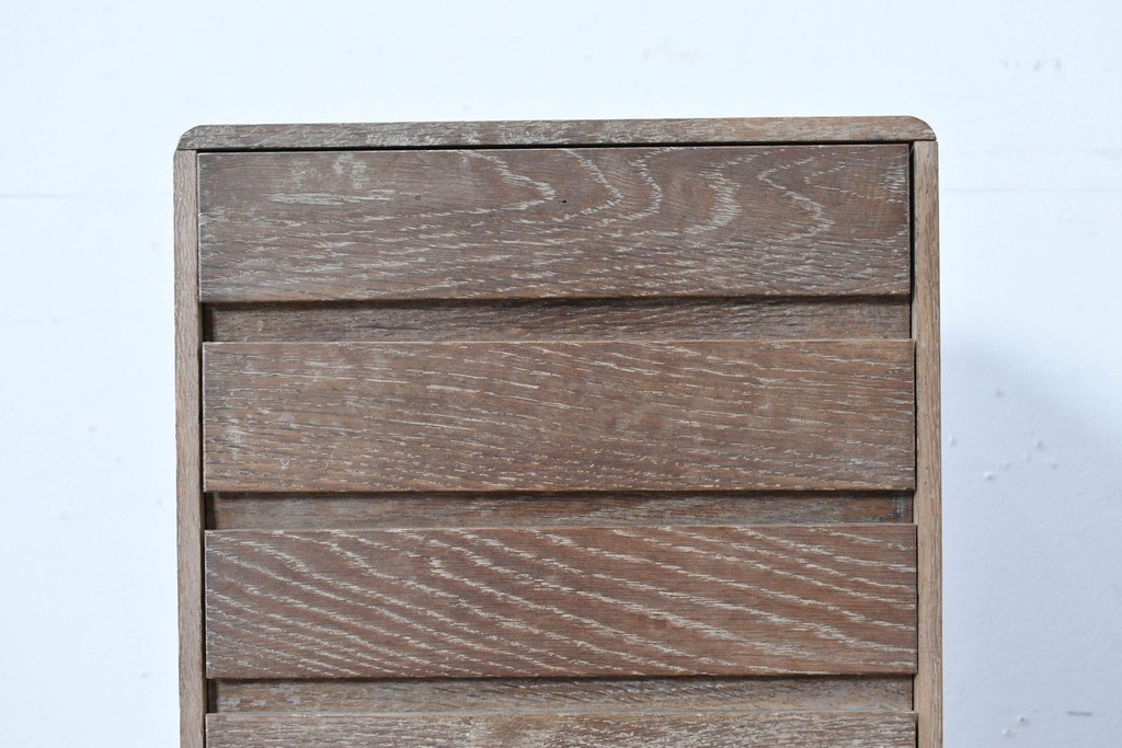 和製ヴィンテージ　ナラ材　古い木味が魅力の6杯小引き出し　(R-086126)