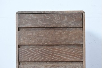 和製ヴィンテージ　ナラ材　古い木味が魅力の6杯小引き出し　(R-086126)