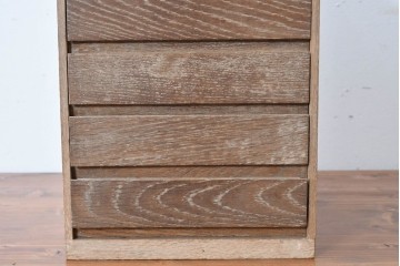 和製ヴィンテージ　ナラ材　古い木味が魅力の6杯小引き出し　(R-086126)