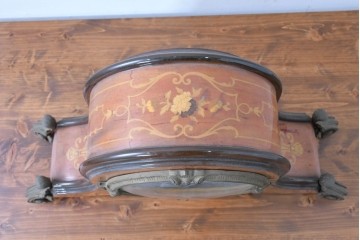 中古　銀座和光取り扱い　イタリア　ARTEM(アルテム)　Hermle(ヘルムレ)　ウエストミンスターチャイム(ゼンマイ式・8日巻き)の象嵌入り置き時計　定価約47万円相当　(R-086128)