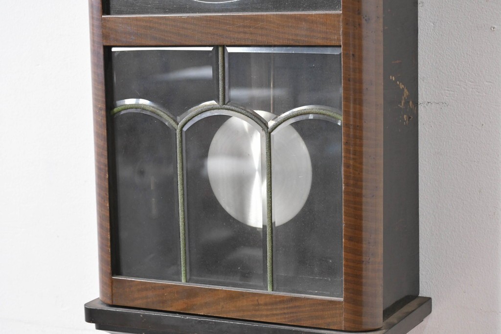 和製ヴィンテージ　昭和中期　Meiji(明治時計社)　レトロなガラス扉の振り子時計　(R-086129)