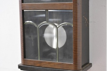 和製ヴィンテージ　昭和中期　Meiji(明治時計社)　レトロなガラス扉の振り子時計　(R-086129)