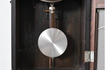 和製ヴィンテージ　昭和中期　Meiji(明治時計社)　レトロなガラス扉の振り子時計　(R-086129)