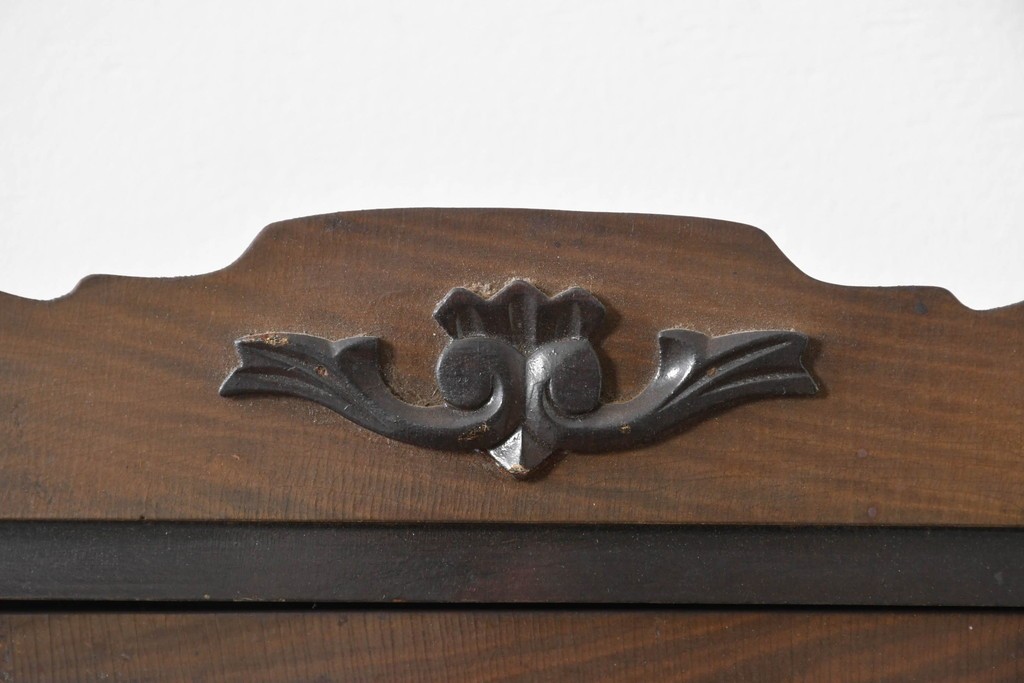 和製ヴィンテージ　昭和中期　Meiji(明治時計社)　レトロなガラス扉の振り子時計　(R-086129)