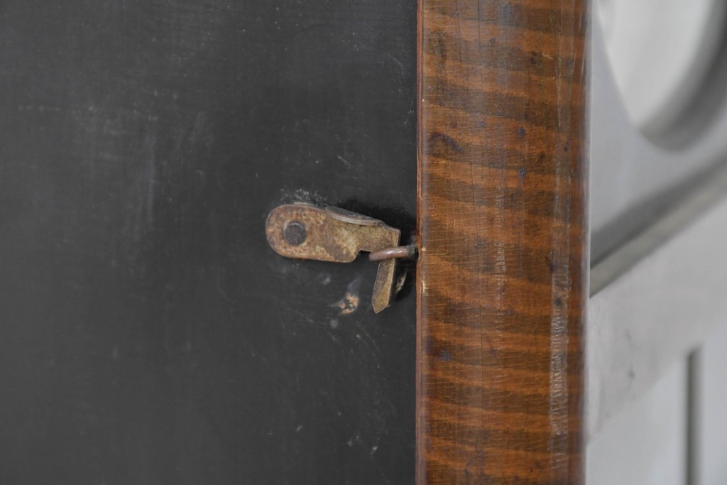 和製ヴィンテージ　昭和中期　Meiji(明治時計社)　レトロなガラス扉の振り子時計　(R-086129)