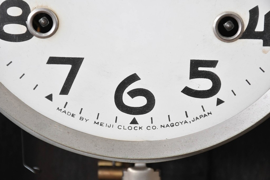 和製ヴィンテージ　昭和中期　Meiji(明治時計社)　レトロなガラス扉の振り子時計　(R-086129)