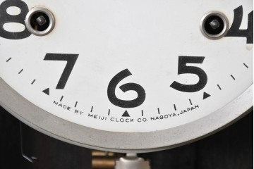 和製ヴィンテージ　昭和中期　Meiji(明治時計社)　レトロなガラス扉の振り子時計　(R-086129)
