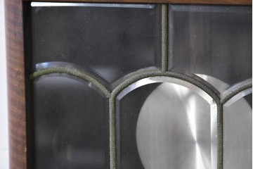 和製ヴィンテージ　昭和中期　Meiji(明治時計社)　レトロなガラス扉の振り子時計　(R-086129)