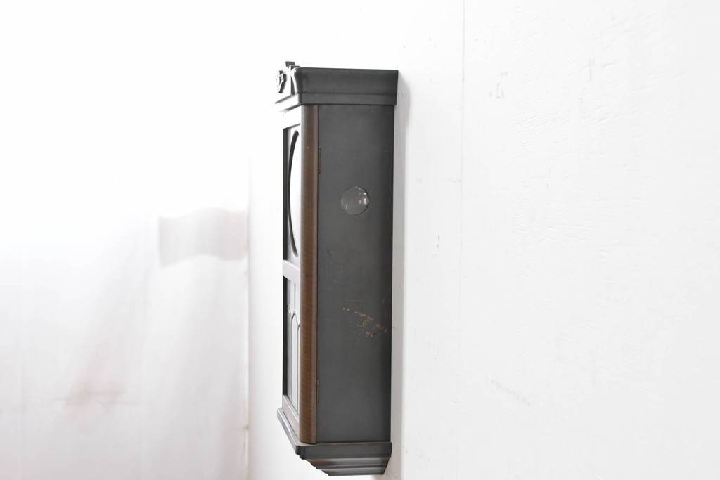 和製ヴィンテージ　昭和中期　Meiji(明治時計社)　レトロなガラス扉の振り子時計　(R-086129)