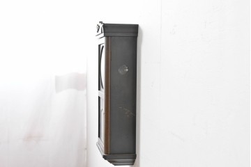 和製ヴィンテージ　昭和中期　Meiji(明治時計社)　レトロなガラス扉の振り子時計　(R-086129)