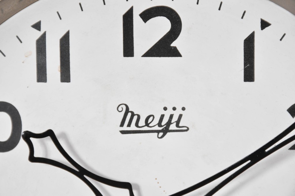 和製ヴィンテージ　昭和中期　Meiji(明治時計社)　レトロなガラス扉の振り子時計　(R-086129)