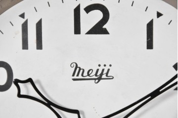 和製ヴィンテージ　昭和中期　Meiji(明治時計社)　レトロなガラス扉の振り子時計　(R-086129)