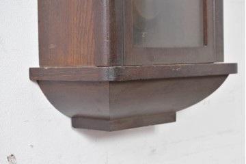 和製アンティーク　大正期　横浜エムズイ商会　TRADE(Z)MARK(トレードマーク)　彫刻装飾がアクセントの掛け時計　(R-086130)