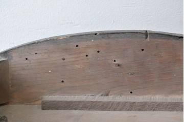 和製アンティーク　大正期　小栗時計製造所　IDEAL(アイデアル)　意匠ガラス扉が目を惹く掛け時計　(R-086131)