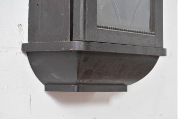 和製アンティーク　大正期　小栗時計製造所　IDEAL(アイデアル)　意匠ガラス扉が目を惹く掛け時計　(R-086131)