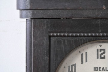 和製アンティーク　大正期　小栗時計製造所　IDEAL(アイデアル)　意匠ガラス扉が目を惹く掛け時計　(R-086131)