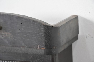 和製アンティーク　大正期　小栗時計製造所　IDEAL(アイデアル)　意匠ガラス扉が目を惹く掛け時計　(R-086131)