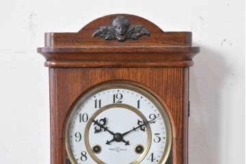 和製アンティーク　大正～昭和初期　精工舎(SEIKOSHA、セイコー)　天使のレリーフが印象的な掛け時計　(R-086132)