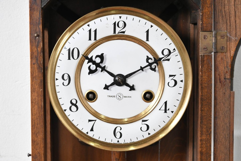 和製アンティーク　大正～昭和初期　精工舎(SEIKOSHA、セイコー)　天使のレリーフが印象的な掛け時計　(R-086132)