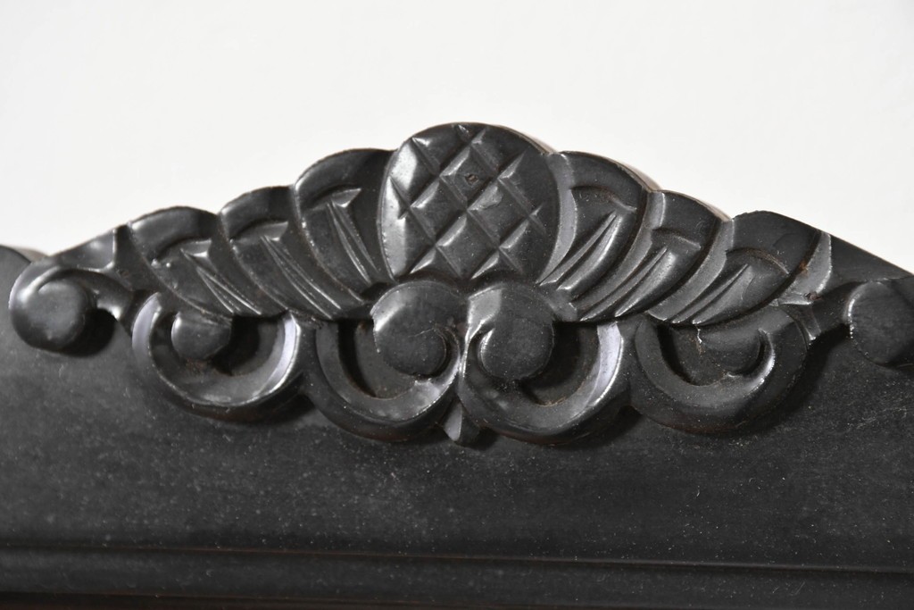 和製アンティーク　Meiji(明治時計社)　彫刻装飾が映える縦長の掛け時計　(R-086133)