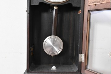 和製アンティーク　Meiji(明治時計社)　彫刻装飾が映える縦長の掛け時計　(R-086133)