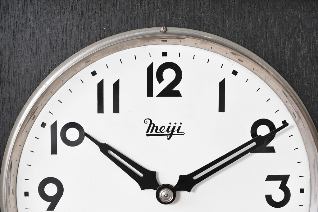 和製アンティーク　Meiji(明治時計社)　彫刻装飾が映える縦長の掛け時計　(R-086133)