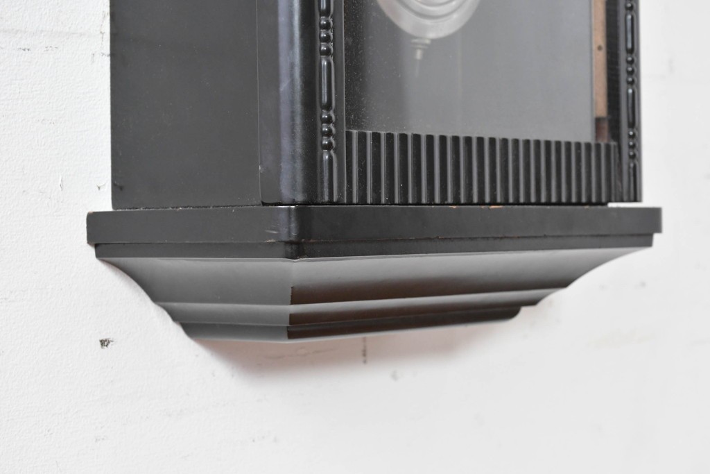 和製アンティーク　Meiji(明治時計社)　彫刻装飾が映える縦長の掛け時計　(R-086133)