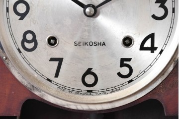 和製アンティーク　精工舎(SEIKOSHA、セイコー)　装飾彫刻がクラシカルな掛け時計　(R-086135)