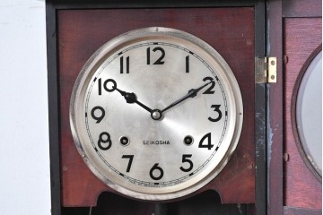 和製アンティーク　精工舎(SEIKOSHA、セイコー)　装飾彫刻がクラシカルな掛け時計　(R-086135)