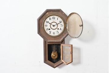 和製アンティーク　精工舎(SEIKOSHA、セイコー)　時代を感じる佇まいのレトロな八角振り子時計　(R-086136)