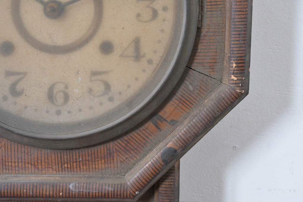 和製アンティーク　精工舎(SEIKOSHA、セイコー)　時代を感じる佇まいのレトロな八角振り子時計　(R-086136)