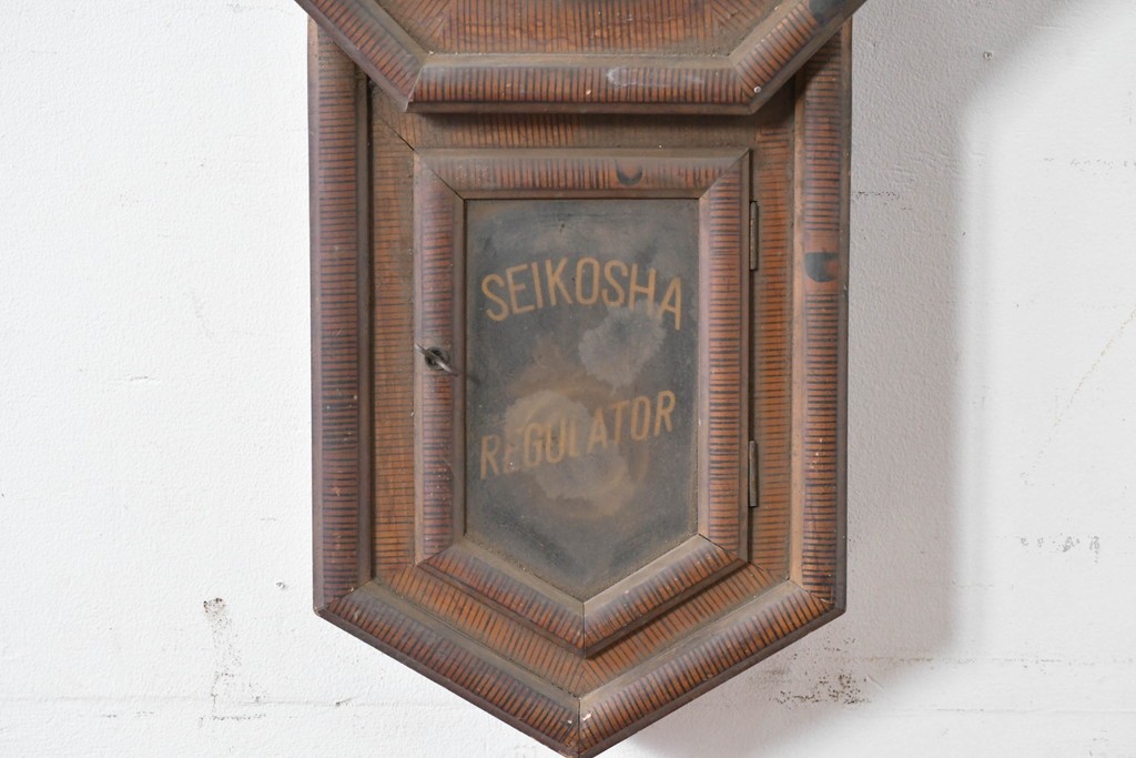 和製アンティーク　精工舎(SEIKOSHA、セイコー)　時代を感じる佇まいのレトロな八角振り子時計　(R-086136)
