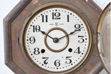 和製アンティーク　精工舎(SEIKOSHA、セイコー)　時代を感じる佇まいのレトロな八角振り子時計　(R-086136)