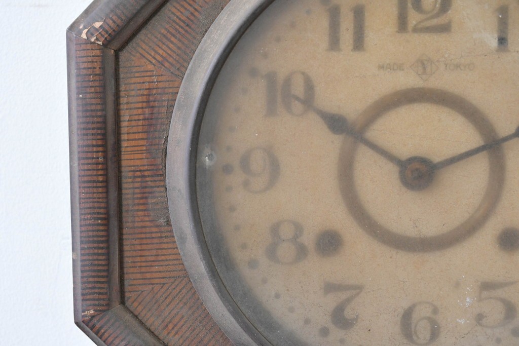 和製アンティーク　精工舎(SEIKOSHA、セイコー)　時代を感じる佇まいのレトロな八角振り子時計　(R-086136)