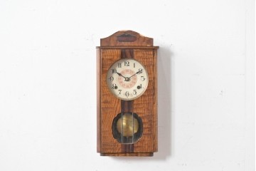 和製アンティーク　味わいのある木目が魅力の振り子時計　(R-086137)