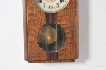 和製アンティーク　味わいのある木目が魅力の振り子時計　(R-086137)