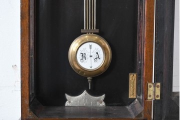 和製アンティーク　明治大正期　スリゲル型　ホーロー文字盤のクラシカルな振り子時計　(R-086139)