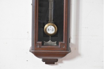 和製アンティーク　明治大正期　スリゲル型　ホーロー文字盤のクラシカルな振り子時計　(R-086139)