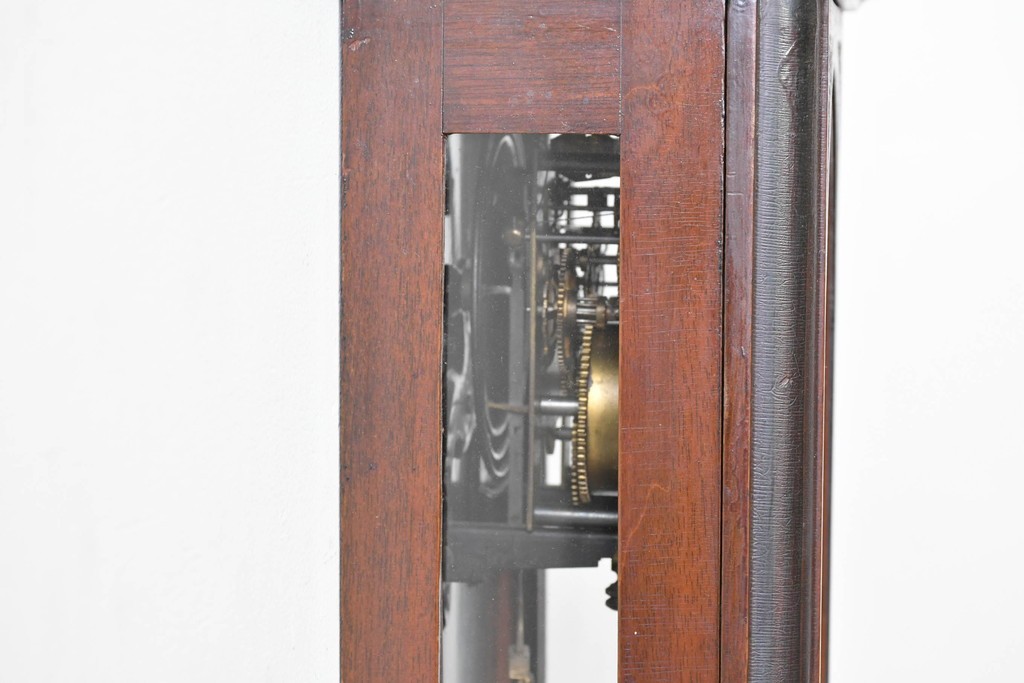 和製アンティーク　明治大正期　スリゲル型　ホーロー文字盤のクラシカルな振り子時計　(R-086139)