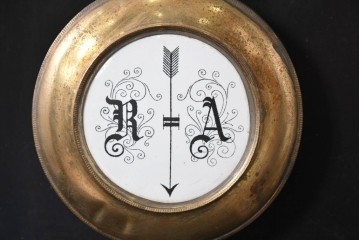 和製アンティーク　明治大正期　スリゲル型　ホーロー文字盤のクラシカルな振り子時計　(R-086139)